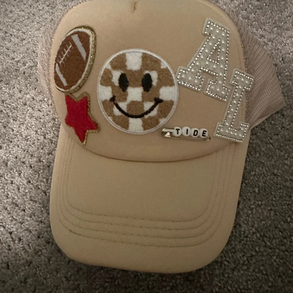 Tan Embellished Women's Hat - Picture 5 of 5